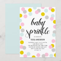 Colourful Pastel Confetti Dots Frame Baby Sprinkle