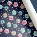 Colourful Pastel Disco Ball Ornaments Christmas Wrapping Paper<br><div class="desc">Add a touch of sparkle to your gifts with our unique Christmas wrapping paper! This festive wrapping paper brings retro glam to the holiday season,  featuring pastel watercolor disco ball ornaments and twinkling stars. Perfect for those who love a little extra shine!</div>