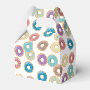 Colourful Pastel Doughnuts & Sprinkles Pattern Favour Box