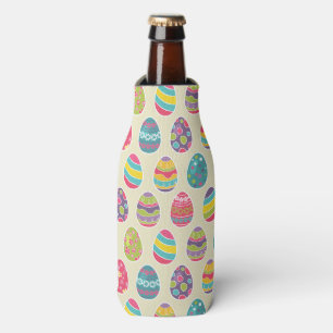 Colourful Pastel Easter Eggs Cute Pattern Bottle Cooler