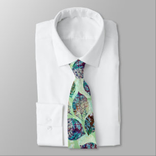 Colourful Pastel Fall Leaves   Tie