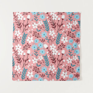 Colourful pastel Flower Seamless Pattern with pink Tapestry