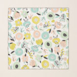 Colourful Pastel Flowers Square Chiffon Scarf<br><div class="desc">Feminine and colourful chiffon scarf featuring pastel floral pattern. This bright and whimsical scarf will be a perfect accent to any outfit.</div>