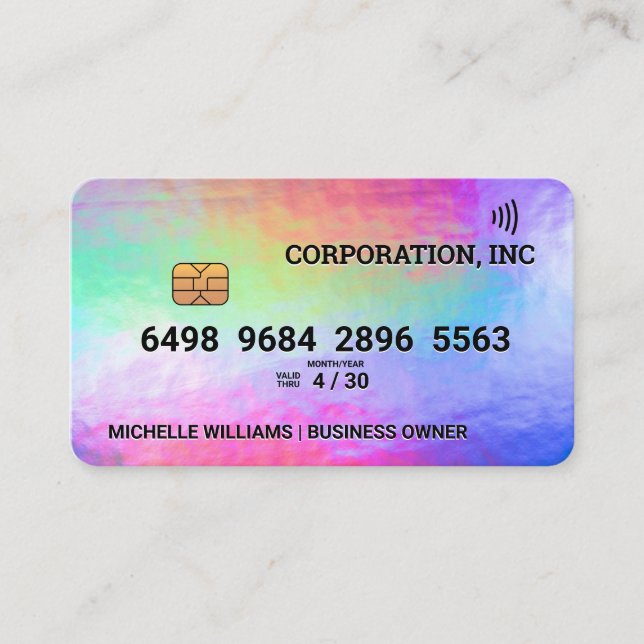 Colourful Pastel Foil | Credit Card (Front)