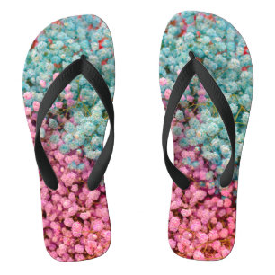 Colourful Pastel Gypsophila Baby Breath Flowers Pa Flip Flops