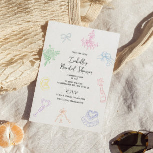 Colourful Pastel Hand Drawn Bridal Shower Invitation