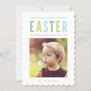 Colourful Pastel Happy Easter Holiday Card
