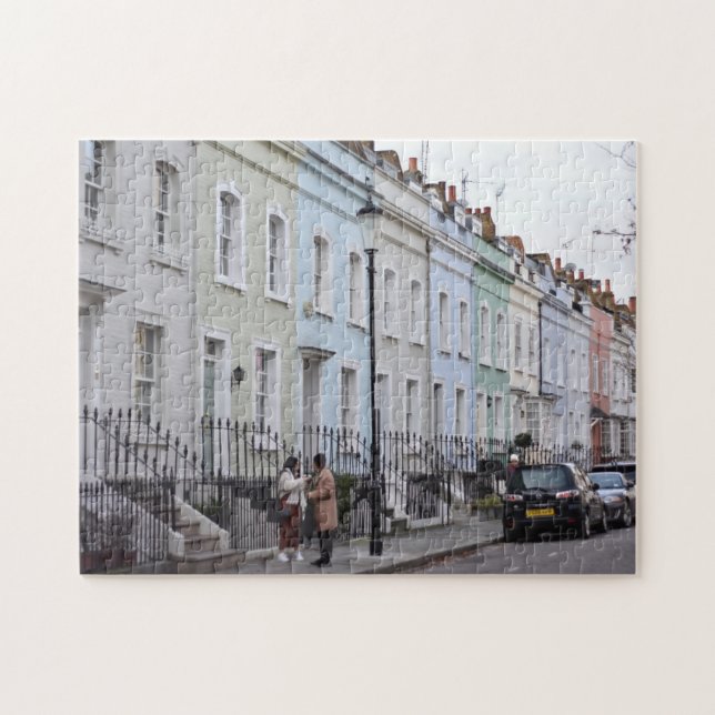 Colourful Pastel Houses, Chelsea, London, England Jigsaw Puzzle (Horizontal)