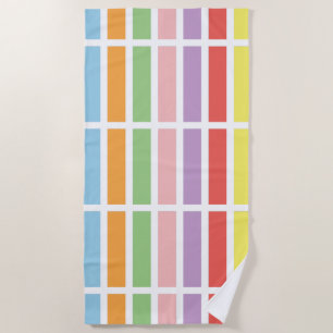 Colourful Pastel Hues Beach Towel