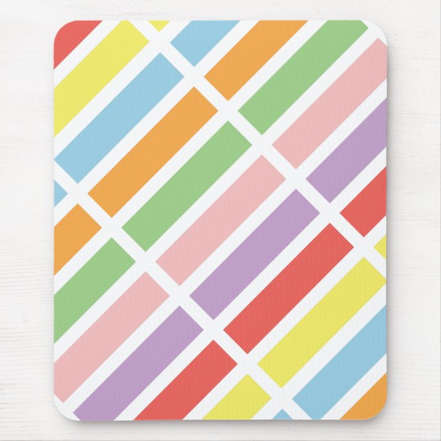 Colourful Pastel Hues Mouse Mat (Front)