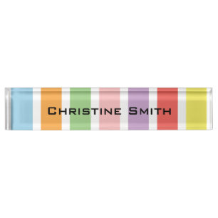 Colourful Pastel Hues Nameplate