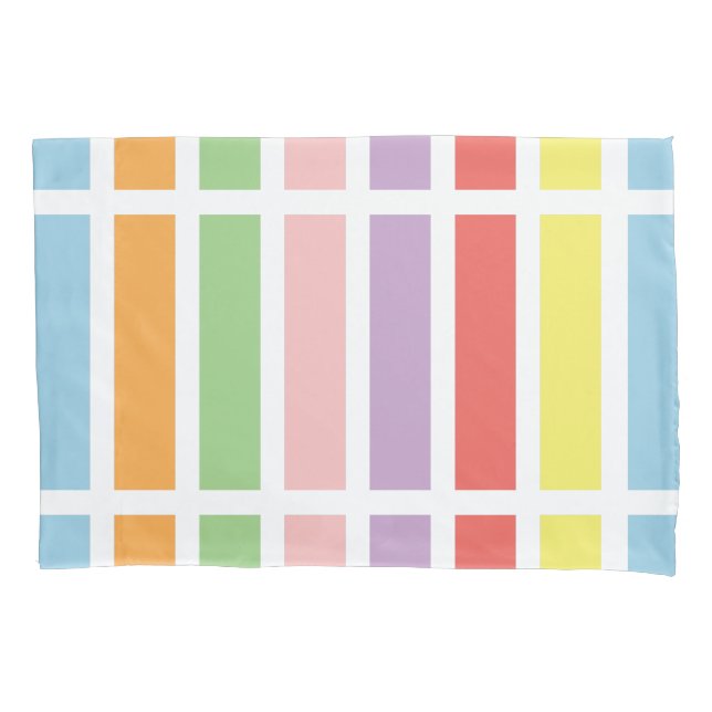 Colourful Pastel Hues Pillowcase (Front)