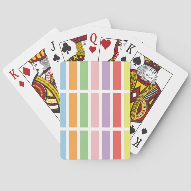 Colourful Pastel Hues Playing Cards (Back)