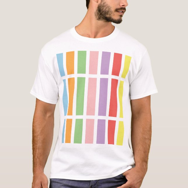 Colourful Pastel Hues T-Shirt (Front)