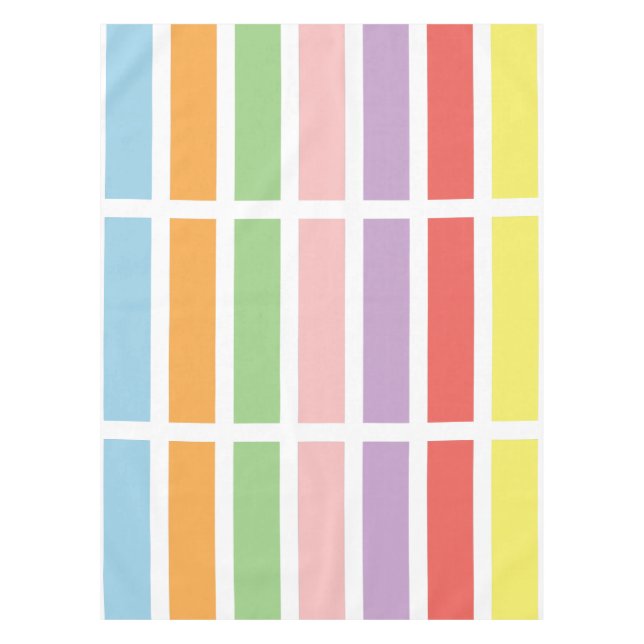 Colourful Pastel Hues Tablecloth (Front)