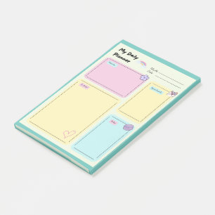 Colourful Pastel Kawaii Cute Daily Planner Post-it Notes