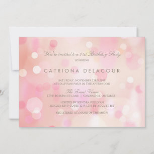 Colourful Pastel Lights Birthday Party Invitation