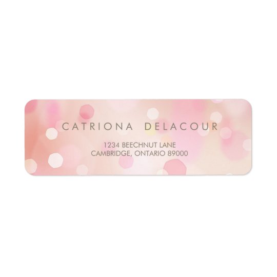 Colourful Pastel Lights Bokeh Address Label