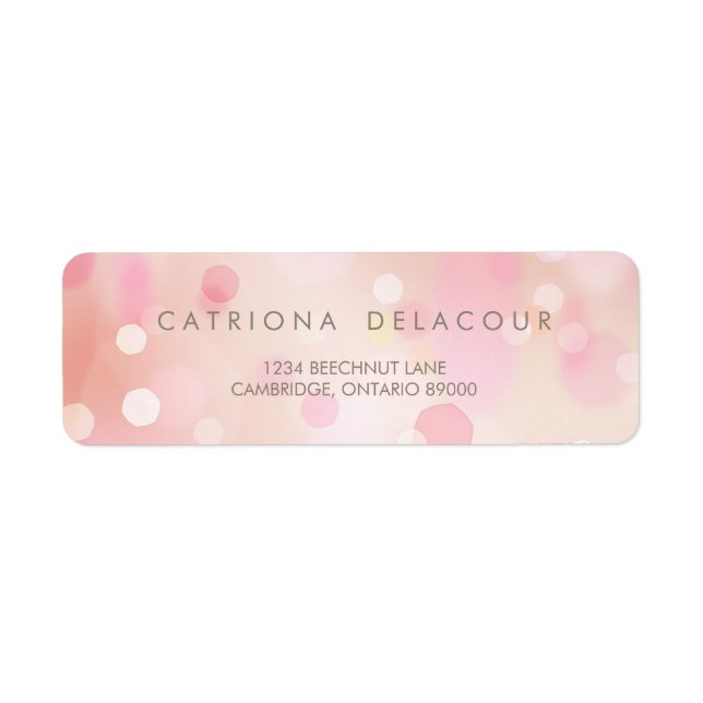 Colourful Pastel Lights Bokeh Address Label (Front)