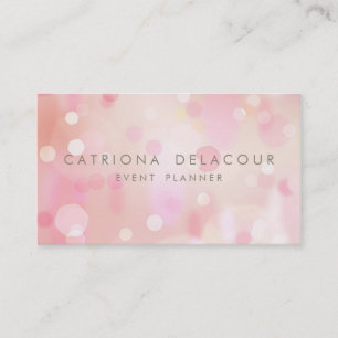 Colourful Pastel Lights Bokeh Business Card