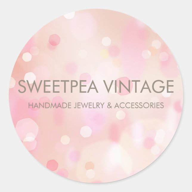 Colourful Pastel Lights Bokeh Custom Sticker I (Front)