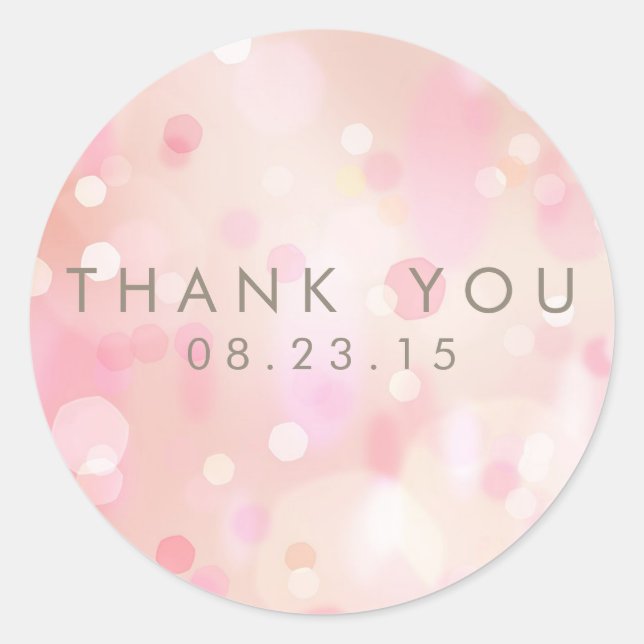Colourful Pastel Lights Bokeh Custom Sticker II (Front)