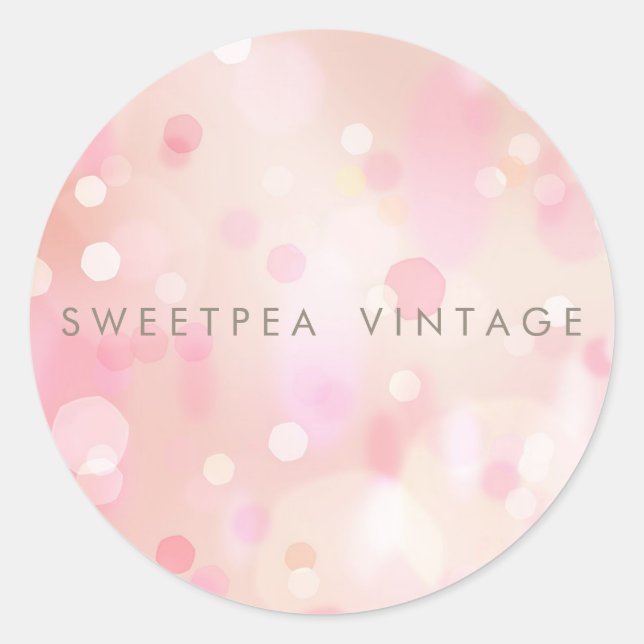 Colourful Pastel Lights Bokeh Customisable Sticker (Front)