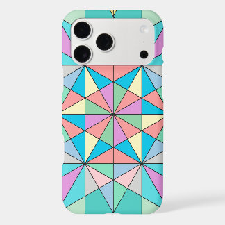 Colourful Pastel Mosaic Triangle Star Pattern