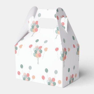 Colourful Pastel Party Balloons  Favour Box