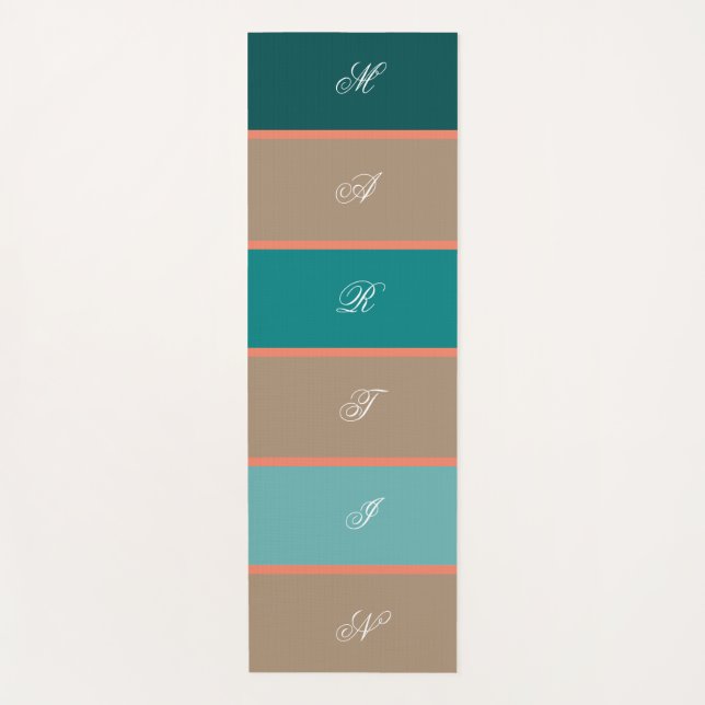 Colourful Pastel Rainbow Colours  Yoga Mat (Front)