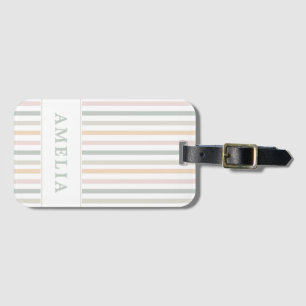 Colourful Pastel Rainbow Modern Luggage Tag