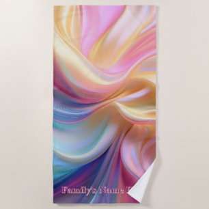 Colourful Pastel Silk Beach Towel