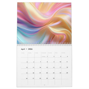 Colourful Pastel Silk Calendar