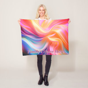 Colourful Pastel Silk Fleece Blanket