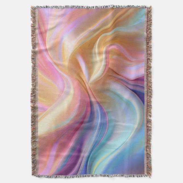 Colourful Pastel Silk Fleece Blanket (Front Vertical)