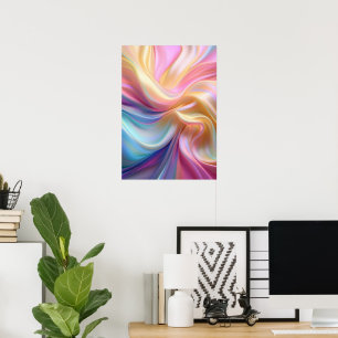 Colourful Pastel Silk Poster