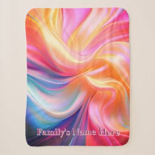 Colourful Pastel Silk Sherpa Blanket
