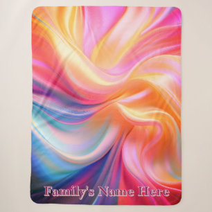 Colourful Pastel Silk Sherpa Blanket