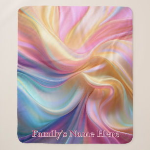 Colourful Pastel Silk Sherpa Blanket