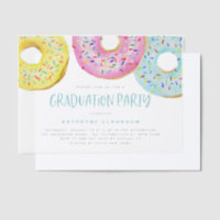 Colourful Pastel Sprinkle Doughnuts Graduation Par