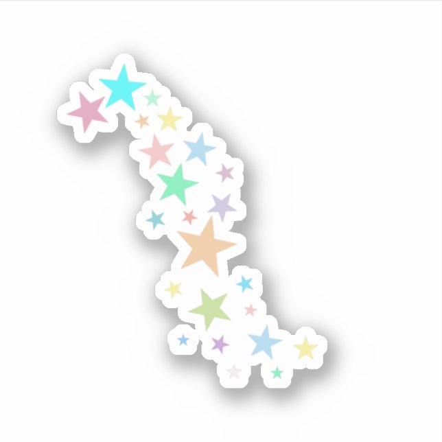 Colourful Pastel Stars  (Front)
