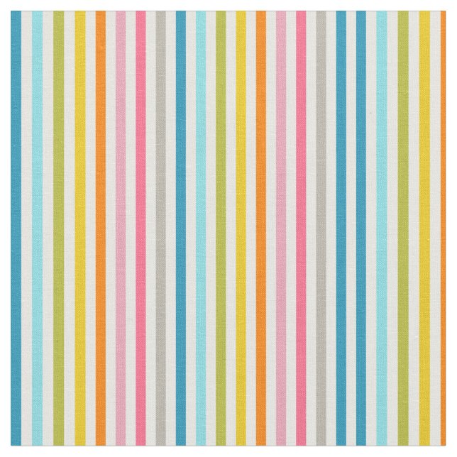 Colourful Pastel Stripes Fabric (Close Up)