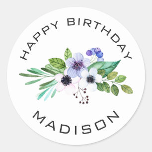 Colourful Pastel Tones Bouquet Classic Round Sticker