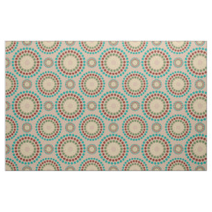 Colourful Pastel Tones Circles Geometric Pattern Fabric