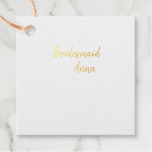 Colourful pastel watercolor floral bridemaid add n favour tags