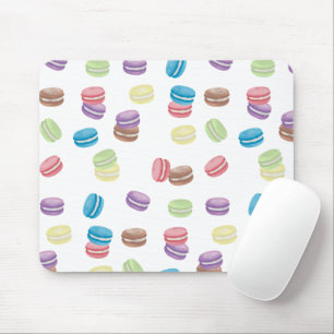 Colourful Pastel Watercolor French Macarons Mouse Mat