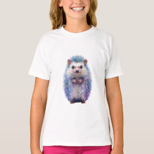 Colourful Pastel Watercolor Hedgehog Kids T-Shirt