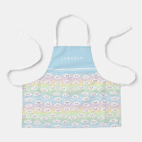 Colourful Pastel Waves Kawaii Clouds Pattern Kids