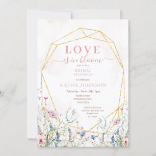 Colourful Pastel Wildflower Bridal Shower  Invitation
