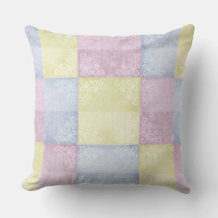 Colourful Pastels Patchwork Cushion